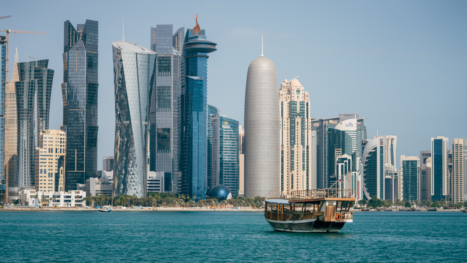 The magnificent skyline of  central Doha.